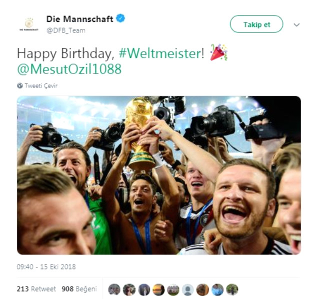 Mesut Özil'a Almanlardan büyük sürpriz!