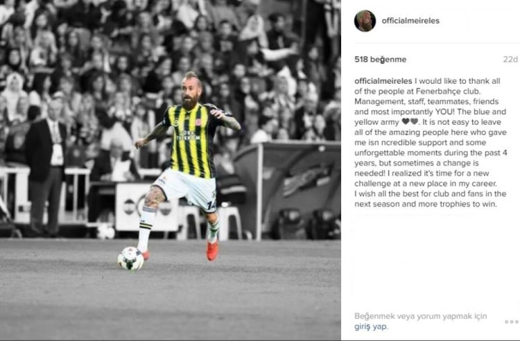 Yıldız futbolcudan F.Bahçe'ye veda
