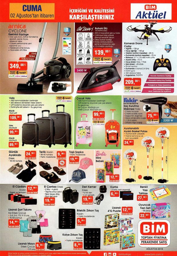 BİM 2 Ağustos Aktüel Son Liste | BİM Aktüel  2-9 Ağustos ÜRÜN KATALOĞU | BİM'de Bu Hafta Ne Var?