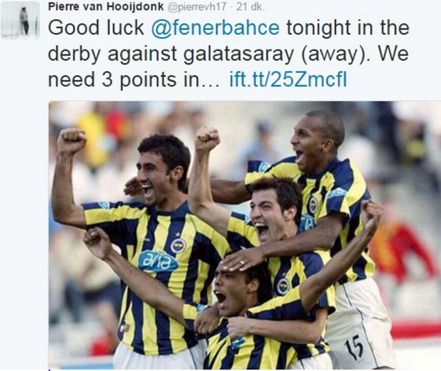 Hooijdonk’tan Fenerbahçe’ye derbi desteği