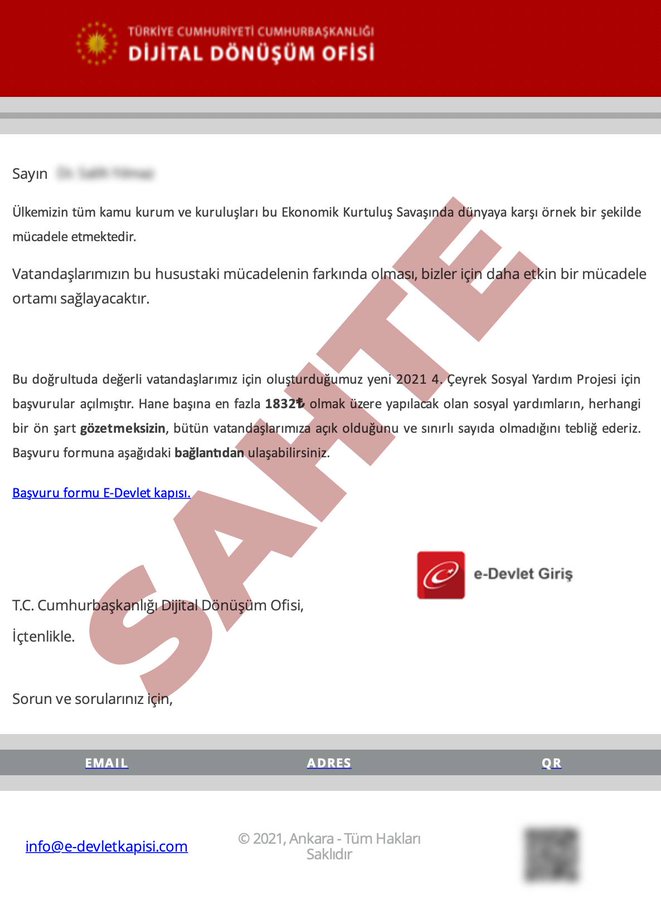 e-Devlet’ten vatandaşa sahte e-posta uyarısı