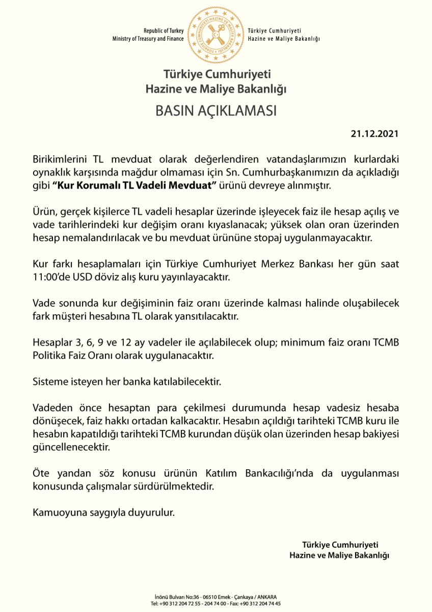 Bakan Nebati'den dövize endeksli Türk lirası açıklaması Bakan Nebati'den dövize endeksli Türk lirası açıklaması