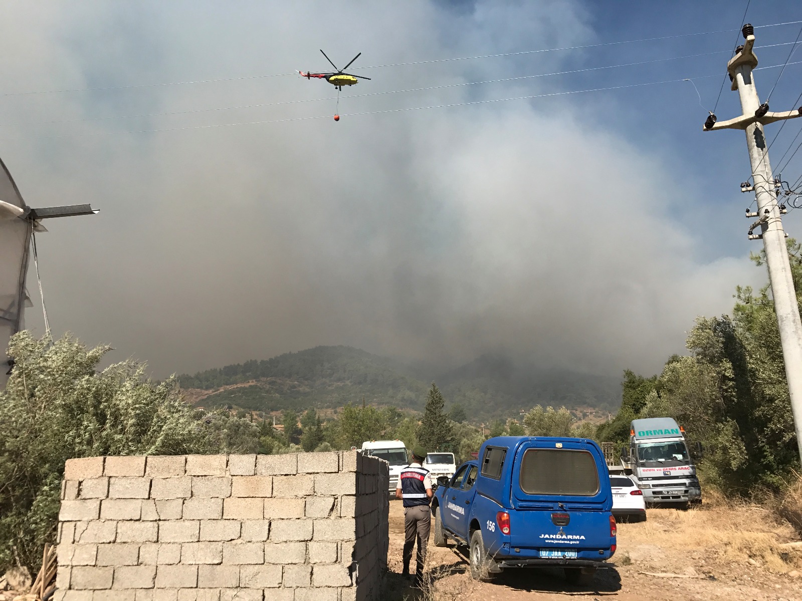 Antalya'da orman yangını