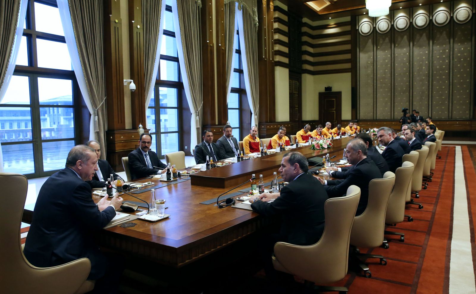 Erdoğan Galatasaray Odeabank Erkek Basketbol Takımı'nı kabul etti