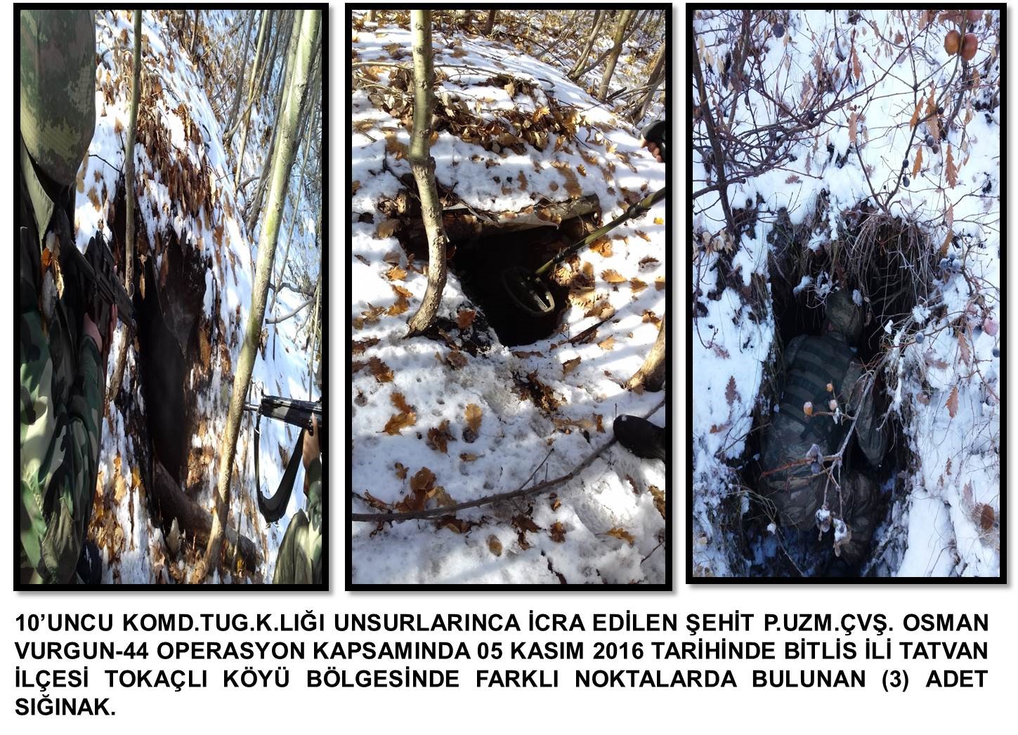 Bitlis'te PKK’ya ait sığınaklar ve patlayıcı bulundu