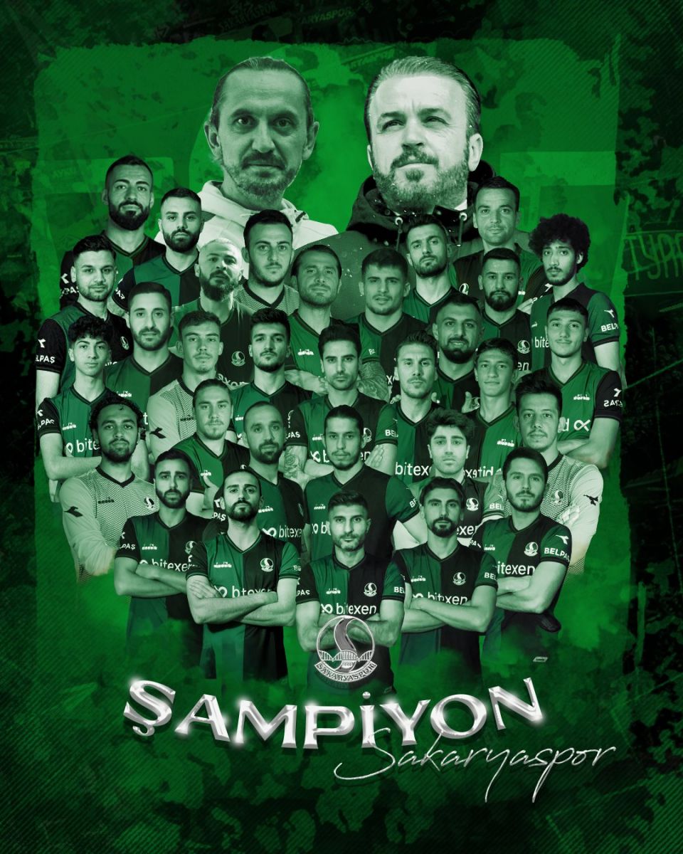 Sakaryaspor şampiyon! Yıllar süren hasret Tuncay Şanlı yönetiminde son buldu Sakaryaspor şampiyon! Yıllar süren hasret Tuncay Şanlı yönetiminde son buldu