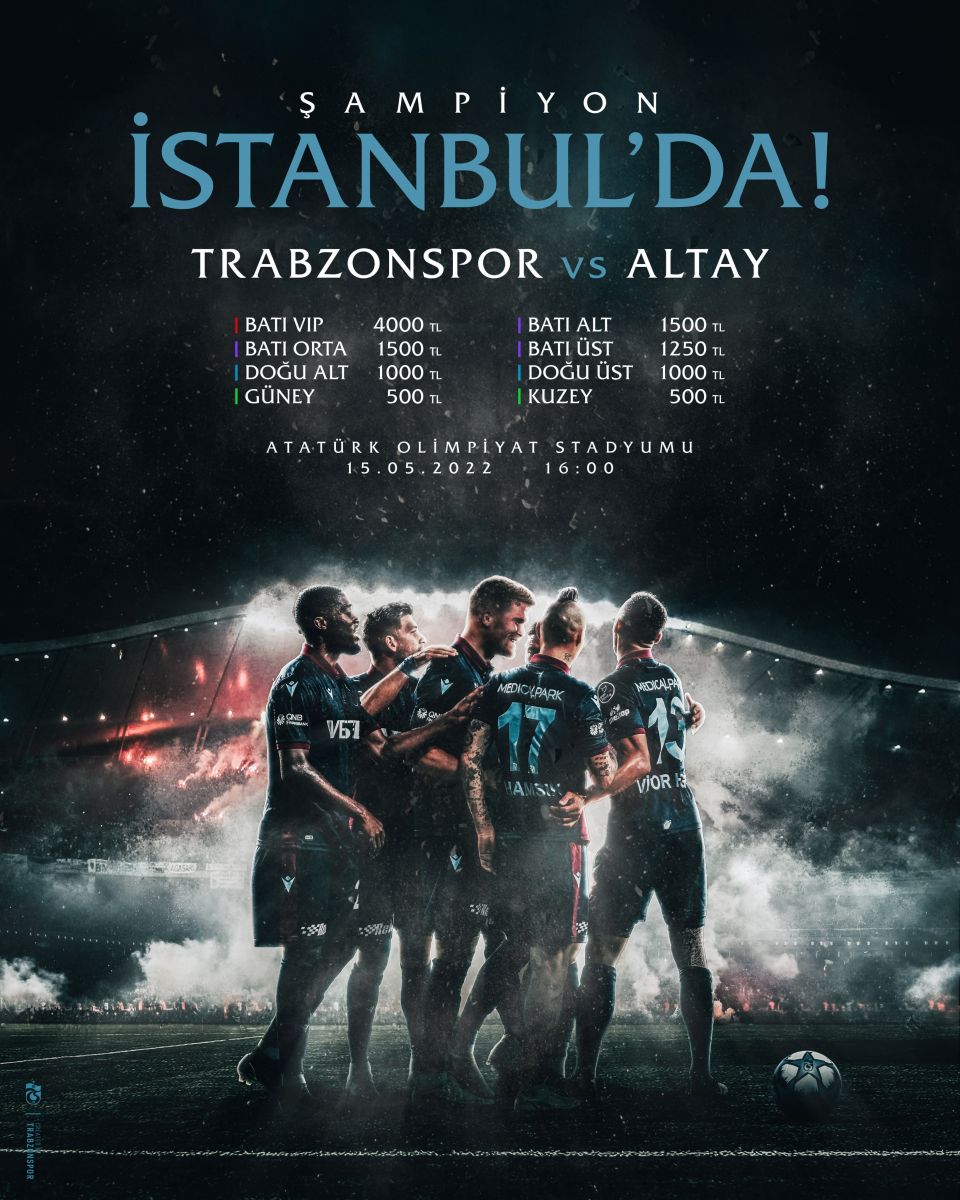Trabzonspor'dan şampiyonların filosu... Kupa töreni için hazırlıklar tamamlandı Trabzonspor'dan şampiyonların filosu... Kupa töreni için hazırlıklar tamamlandı
