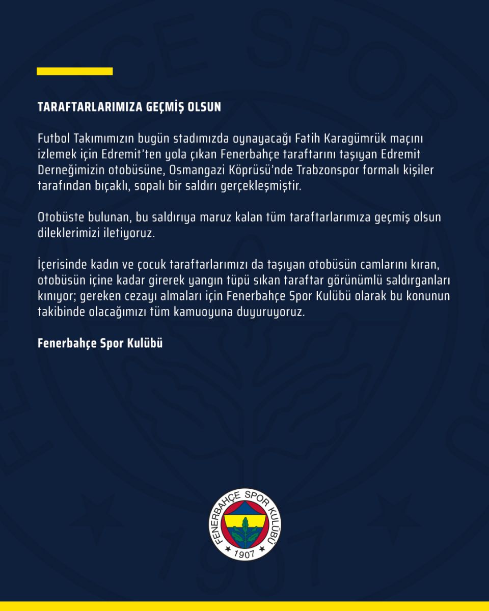 Son dakika... Fenerbahçe taraftarlarına Trabzonsporlu taraftarlar saldırdı Son dakika... Fenerbahçe taraftarlarına Trabzonsporlu taraftarlar saldırdı