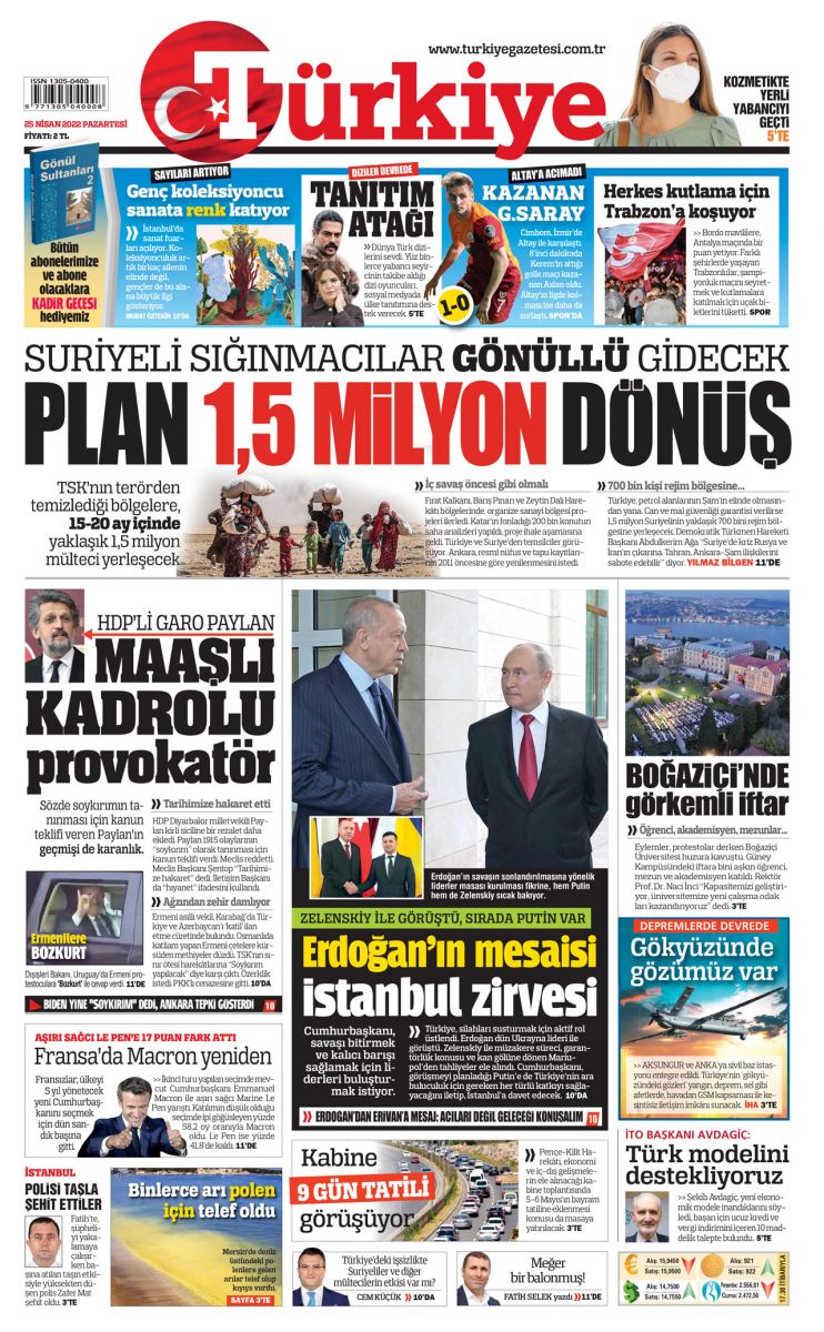 Hedef 1,5 milyon Suriyelinin dönüşü