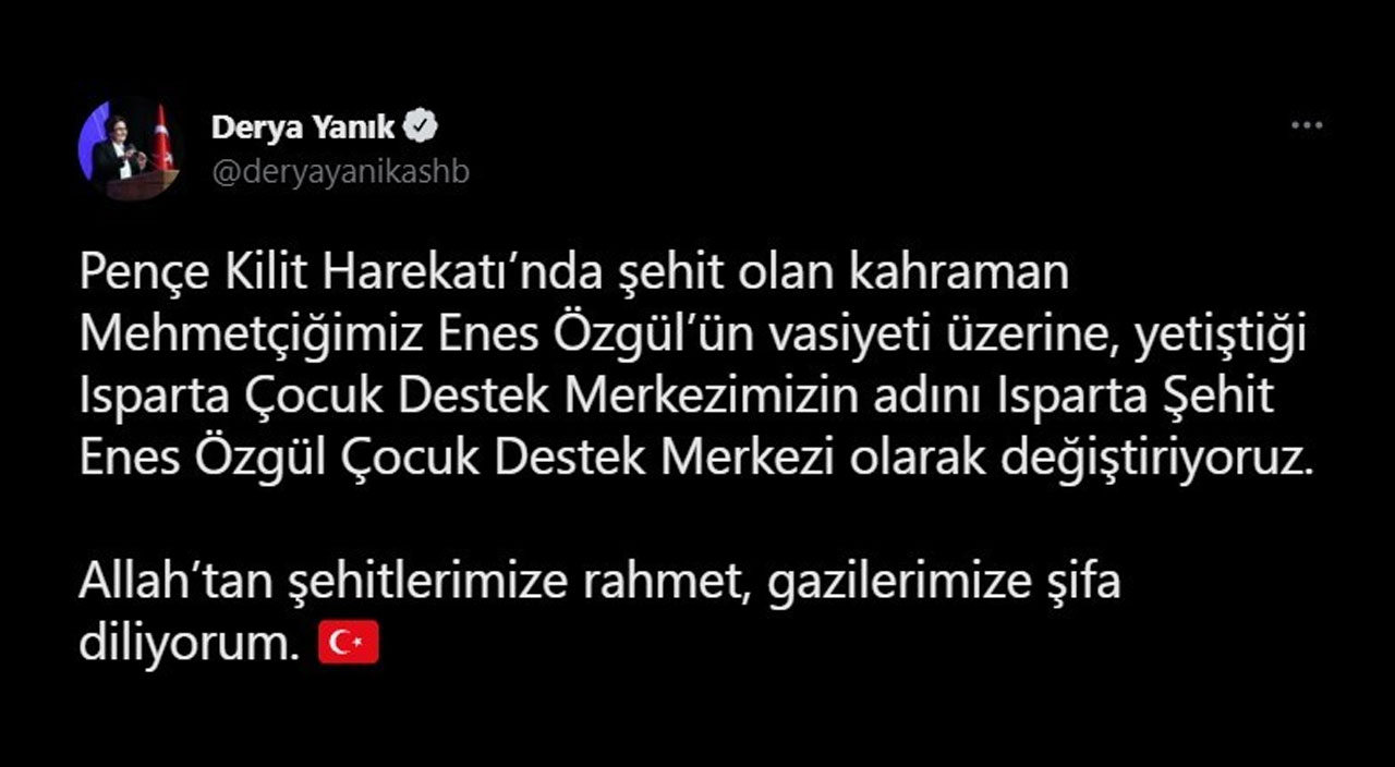 Şehidimizin vasiyeti yerine getirildi! Adı çocuk merkezine verildi