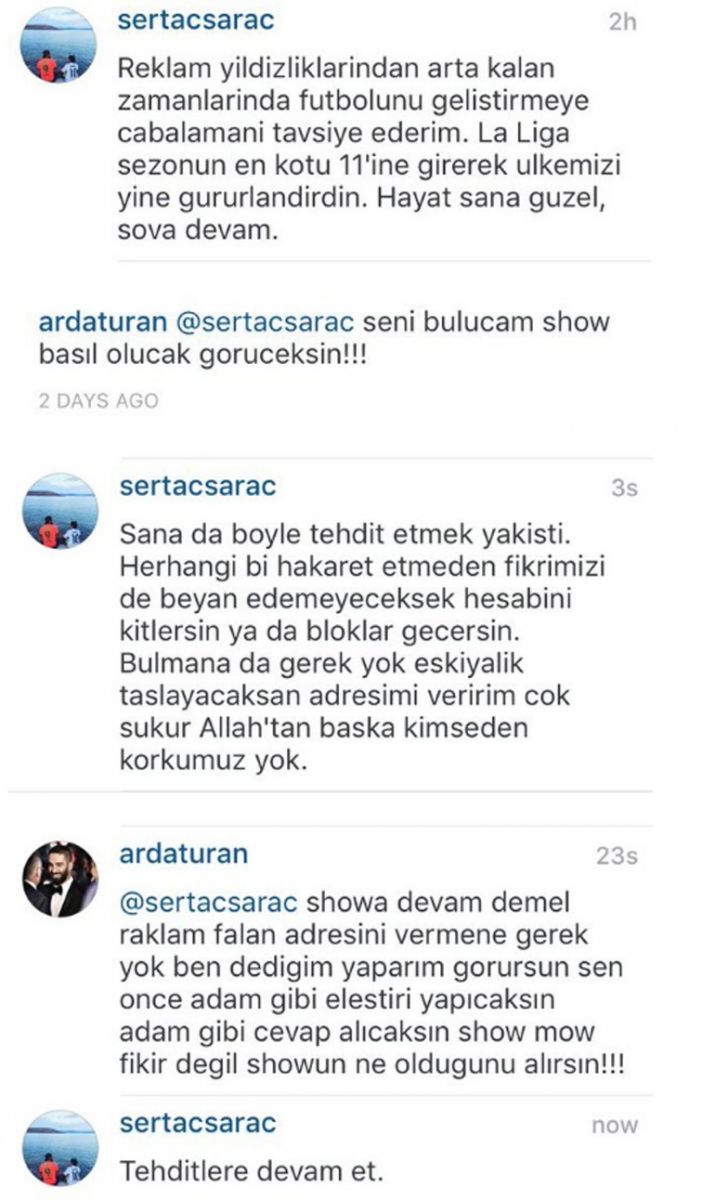 Arda Turan'dan açık tehdit!