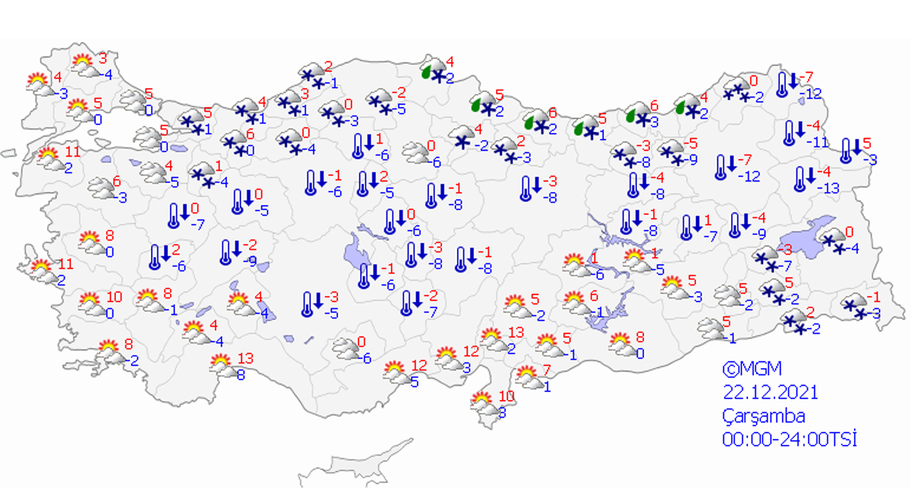 Meteoroloji'den sarı ve turuncu kodlu 'kar' uyarısı