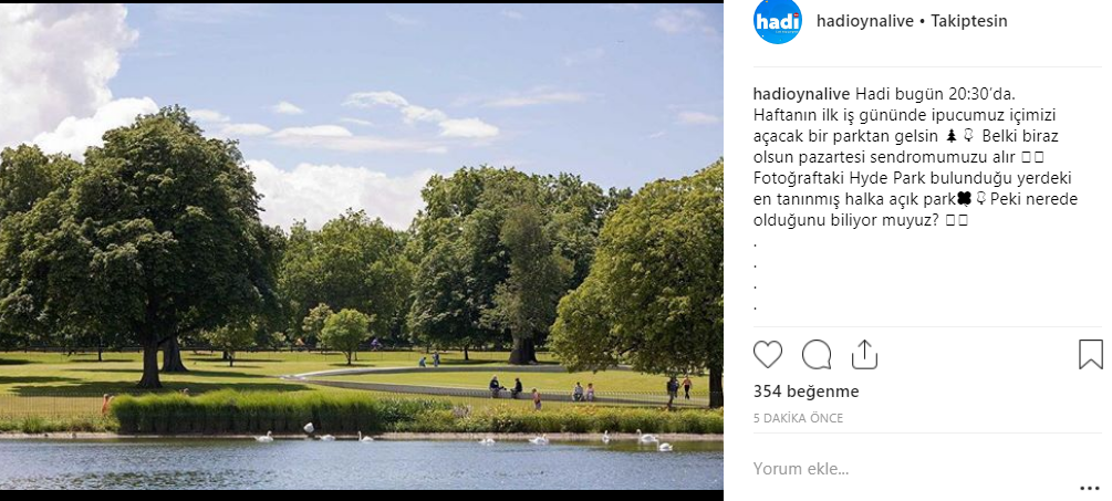Hyde Park Nerede? Hyde Park hangi ülkede? Hadi 17 Eylül ipucu sorusu ve cevabı