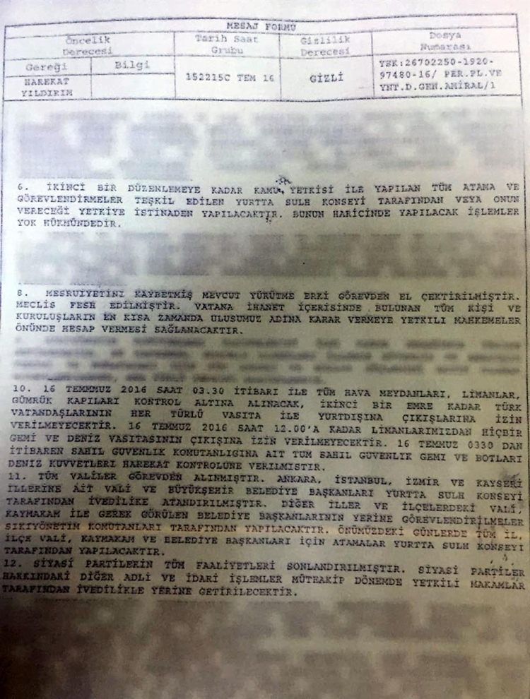 FETÖ'nün sıkıyönetim planı ortaya çıktı