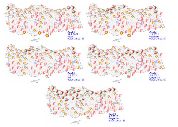 Meteoroloji yeni raporu paylaştı: Güney ve doğu kavruluyor, kuzeyde sağanak var