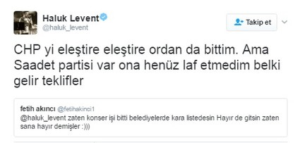 Haluk Levent'e Saadet Partisi'nden sürpriz teklif