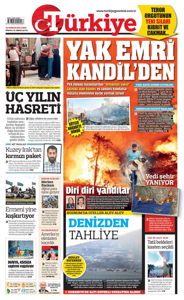 Yak emri Kandil’den Yak emri Kandil’den