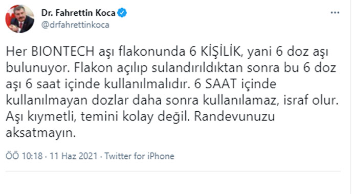 Bakan Koca uyardı: Randevunuzu aksatmayın