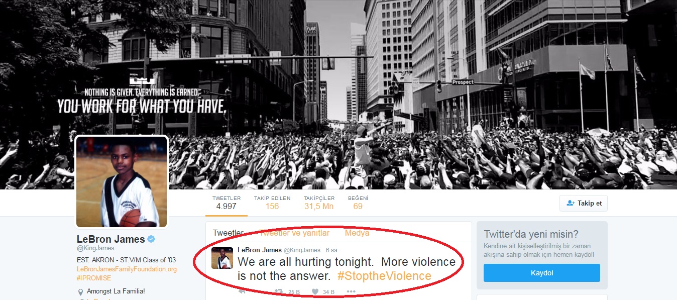 LeBron James'den polis şiddetine tepki