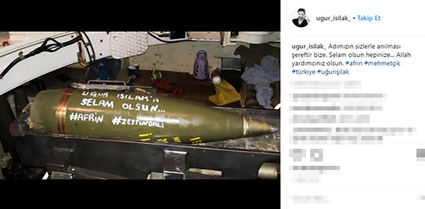 Mehmetçik'ten Uğur Işılak'a jest