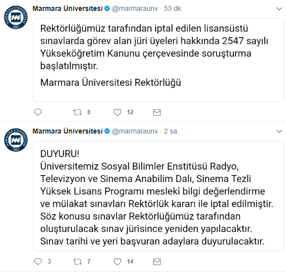 O imtihan iptal edildi, hocalara soruşturma açıldı