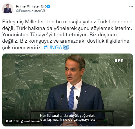 Miçotakis'in dili yumuşadı! Türkçe paylaşımda 'Biz düşman değiliz, komşuyuz' mesajı Miçotakis'in dili yumuşadı! Türkçe paylaşımda 'Biz düşman değiliz, komşuyuz' mesajı
