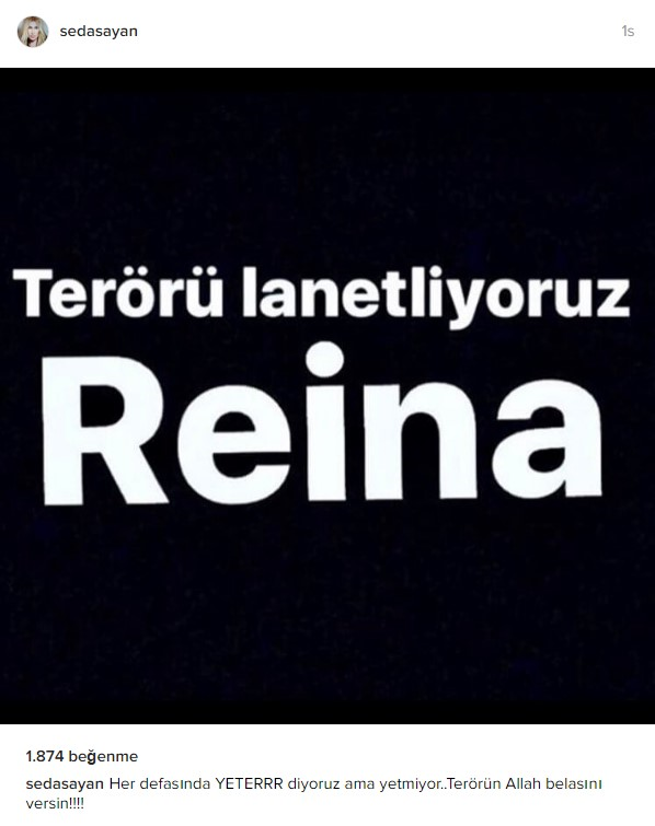 İstanbul Reina'daki terör saldırısına ünlüler tepkili