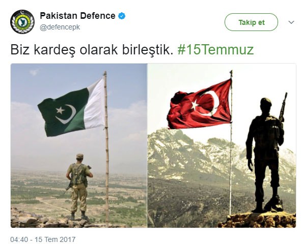 Pakistan'dan anlamlı Türkiye mesajı