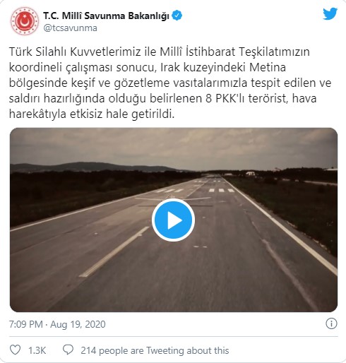 MSB açıkladı! 8 terörist etkisiz hale getirildi