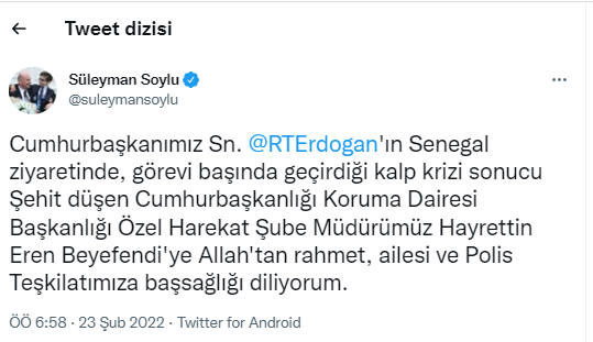 Cumhurbaşkanlığı Özel Harekat Şube Müdürü Hayrettin Eren şehit oldu