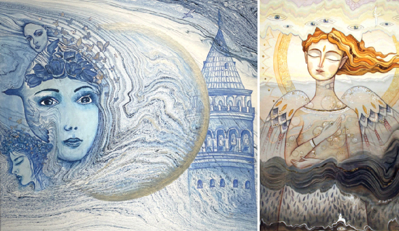 Rus ressamlar şifayı ebruda buldular