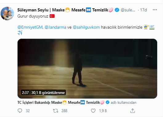 İçişleri Bakanlığı, bünyesindeki havacılık birimleri için özel klip hazırladı