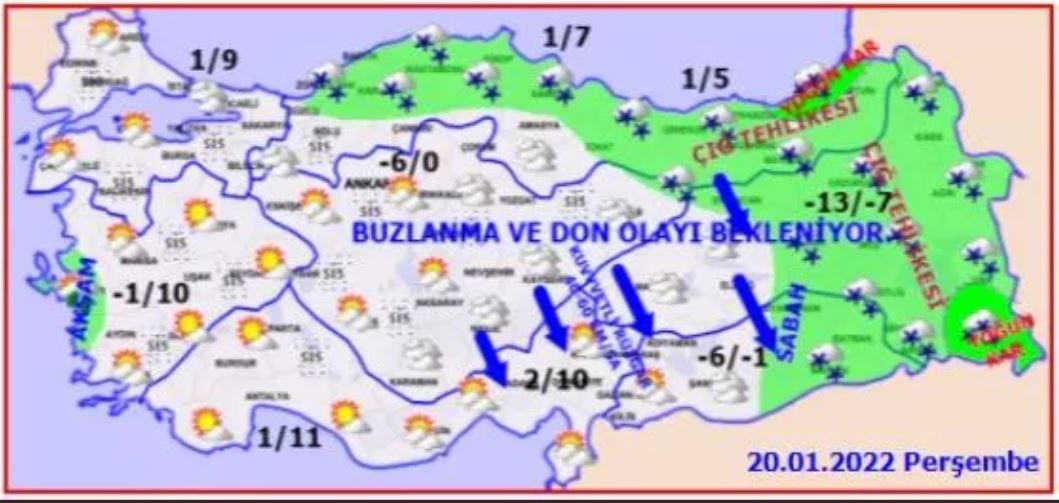 Türkiye günlerce kara teslim olacak