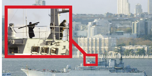 Putin'in askerlerinden boğazda tehlikeli oyun Putin'in askerlerinden boğazda tehlikeli oyun