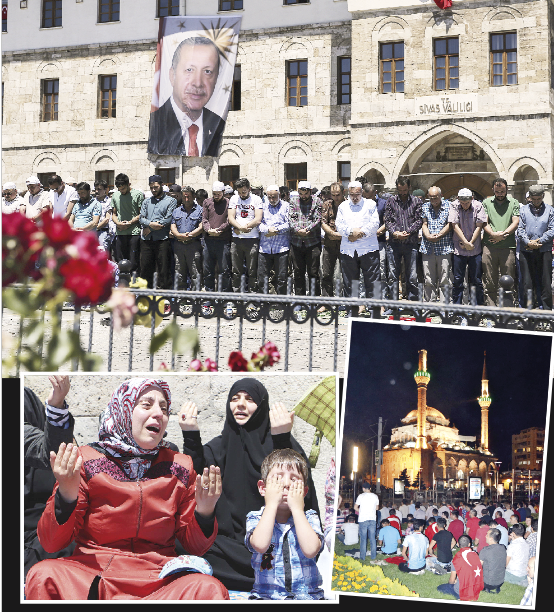 Camilerde bütün gece dua ve sala okundu