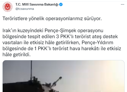 PKK'ya pençe darbesi! 4 terörist öldürüldü