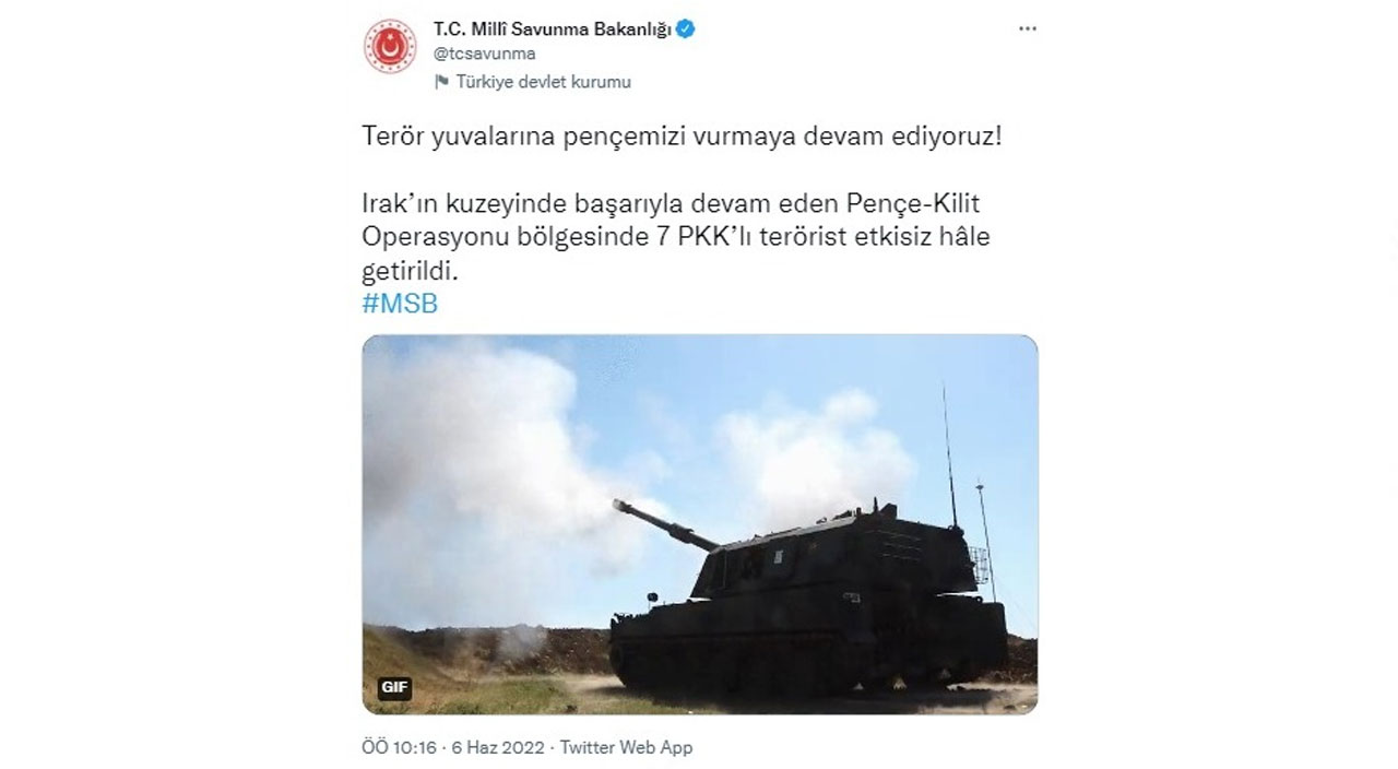 Irak'ın kuzeyinde PKK'ya darbe! 7 terörist etkisiz hale getirildi Irak'ın kuzeyinde PKK'ya darbe! 7 terörist etkisiz hale getirildi
