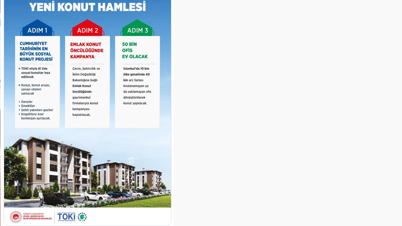 Bakan Kurum'dan konut projesi müjdesi: Yeni detaylar belli oldu