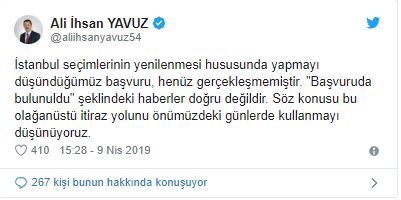 AK Parti'den YSK'ya başvuru açıklaması