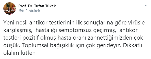 İstanbul Tıp Fakültesi Dekanı Tükek'ten 'toplumsal bağışıklık' uyarısı
