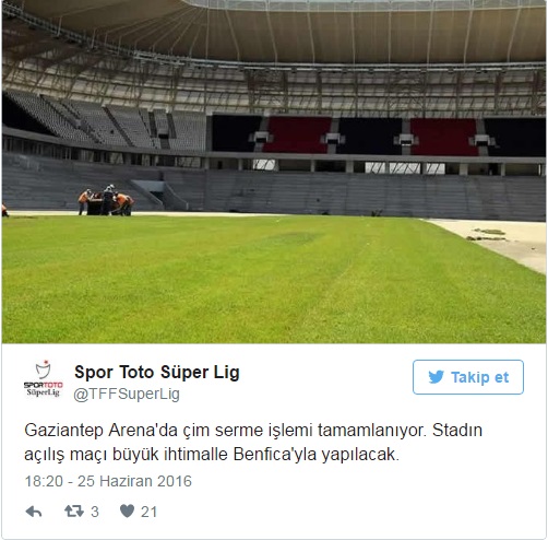 Gaziantep Arena'nın açılışına dev kulüp geliyor