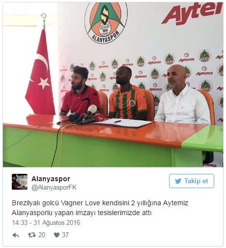 Vagner Love'dan 2 yıllık imza