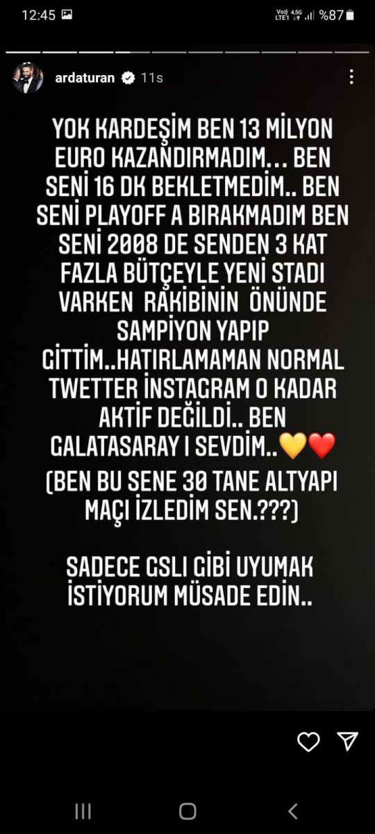 Arda Turan kendini övdü... Sosyal medyadaki eleştirilere Instagram cevabı Arda Turan kendini övdü... Sosyal medyadaki eleştirilere Instagram cevabı