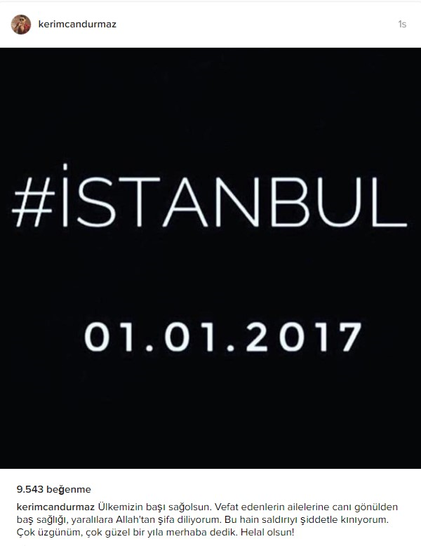 İstanbul Reina'daki terör saldırısına ünlüler tepkili