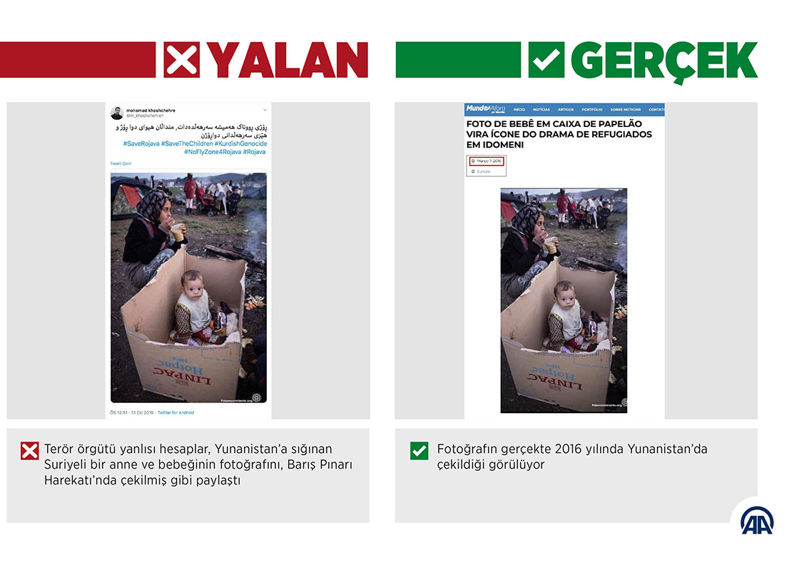 Barış Pınarı Harekatı aleyhinde 'kaçan sivillerin' fotoğraflarıyla manipülasyon girişimi