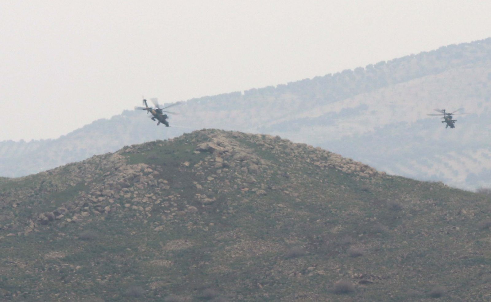 Helikopterin düşürülmesinin ardından bölge bombardımana alındı