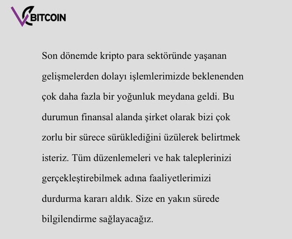 Bir kripto para sitesi daha kapandı