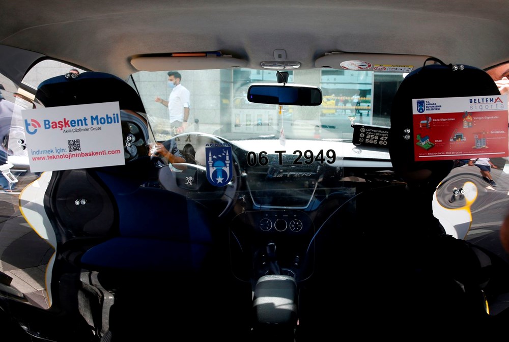 Ankara taksilerine şeffaf panel