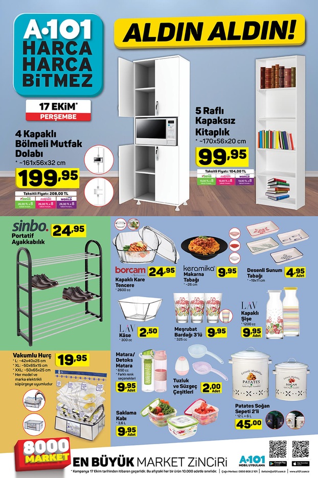 A101 17 Ekim 2019 İndirimli ürünler listesi, katoloğu | 17 Ekim  A101  Aktüel Ürün Kataloğunda Neler Var? | 2019 A101 Ekim broşürü