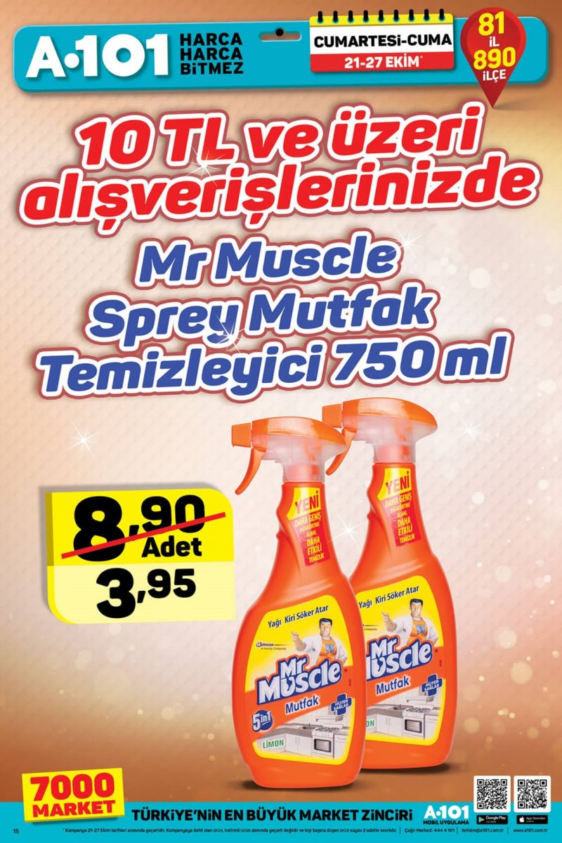 A101 21-27 Ekim 2017 İndirimli Ürün Broşürü | A101 Market indirimleri